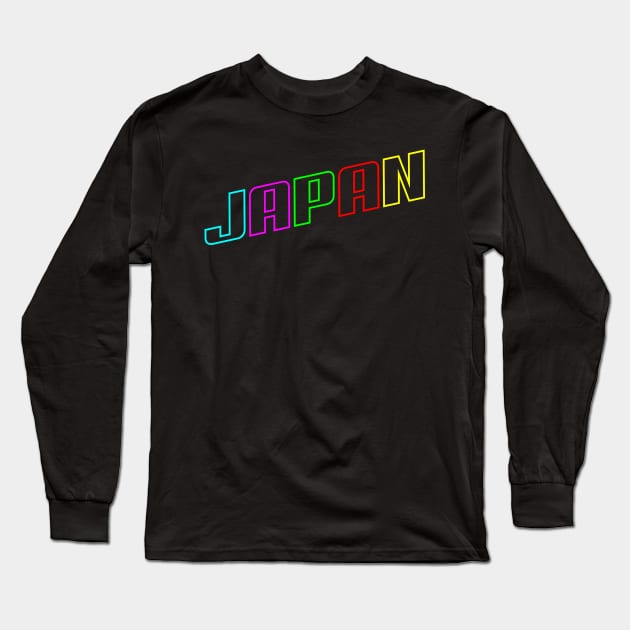 Japan Neon Long Sleeve T-Shirt by CoolDojoBro